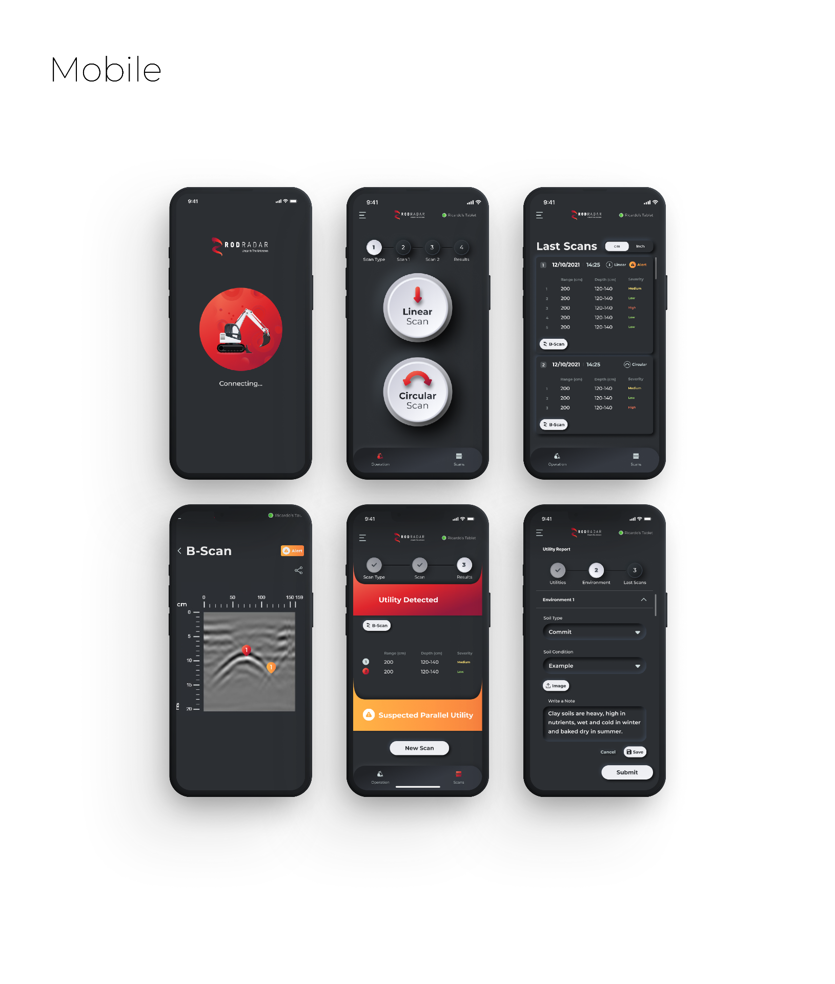 RodRadar — Excavation Safety Mobile Application mockup 1